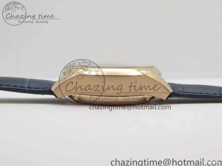 1230 QuickDry De Ville Chronograph RG OMF 1:1 Best Edition Blue Dial On Blue Leather Strap A 8107